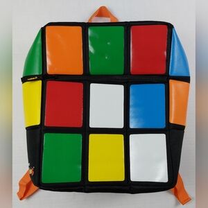 RARE Rubiks Cube Backpack By Mojo Backpacks Black Multicolored Unisex 14x11x5